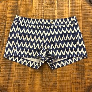 J. Crew Size 4 Blue & White Shorts